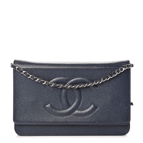 chanel caviar timeless cc wallet on chain|CHANEL Caviar Timeless CC Wallet on Chain WOC Navy Blue .